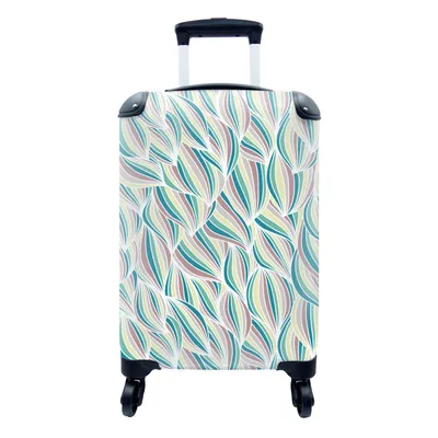 Produktbild von MuchoWow® Koffer Handgepäck Trolley Rollkoffer Kleine Reisekoffer mit 4 Rollen - Muster - Strand - Meer - Abstrakt - Cabin Size < 55x40x23 cm & 55x40x20 cm - Fotokoffer - Kabinenkoffer - Boardgepäck - Reise-Box - Reisekoffer - Reisegepäck - Koffer mit Bild - Trolley für Kinder