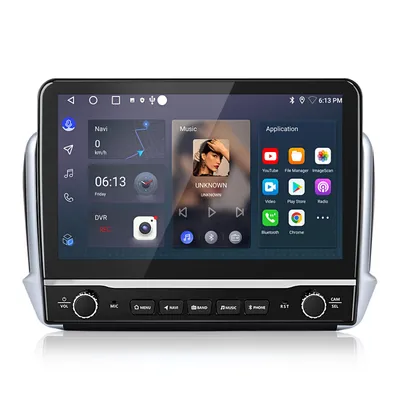 Image de Autoradio Hexinex Android 15 pour Peugeot 2008 (2013-2017) Écran tactile 10,1 pouces, 2 Go + 64 Go, Wi-Fi, Android Auto CarPlay sans fil, 4 cœurs