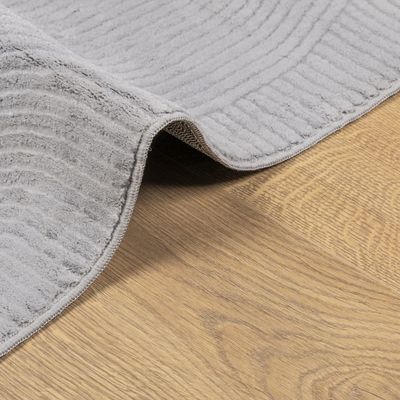 vidaXL Teppich IZA Kurzflor Skandinavischer Look Grau 100x200 cm