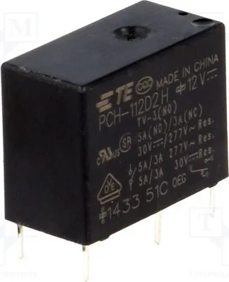 Produktbild von 1x Relais: elektromagnetisch USpule : 12VDC 5A/277VAC   Mini 9-1440003-3 Elektroma