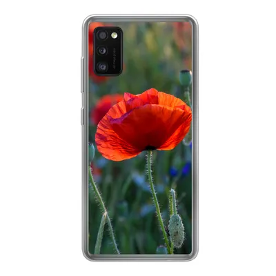 Produktbild von MuchoWow® Handyhülle Schutzhülle Hülle für Samsung Galaxy A41 Bunte Mohnblumen in den Niederlanden Silikon Softcase Handy Hülle - Mobiltelefon