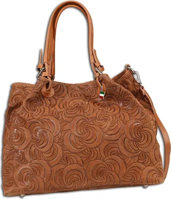 Produktbild von Florence Wildleder Tasche Damen Schultertasche braun 16x36x27cm OTF179N4
