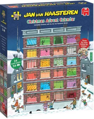 Produktbild von Jan van Haasteren - Christmas Adventskalender, 54 Stück(e), Weihnachten, 12 Jahr(e)