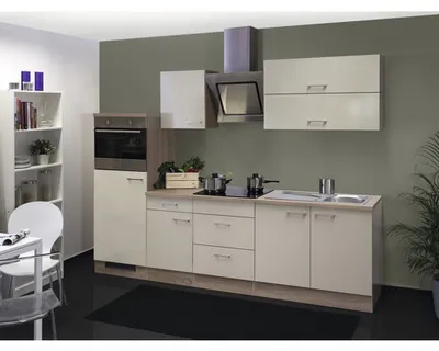 Obrázok produktu pre Kuchynský blok so spotrebičmi Flex Well Nepal 270 cm farba čela kašmírová lesklá farba korpusu sonoma dub