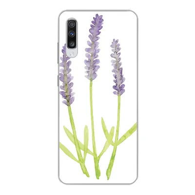 Produktbild von MuchoWow® Handyhülle Schutzhülle Hülle für Samsung Galaxy A70 Lavendel - Aquarell - Pflanzen Silikon Softcase Handy Hülle - Schutzhaube