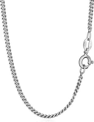 Produktbild von NKlaus 50cm Panzerkette 925 Silber anlaufgeschützt Damen Herren Halskette 1,6mm breit 1969