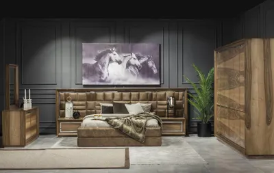 Obrázok produktu pre Luxusný nočný stolík nočný stolík spálňa nočné stolíky hnedý loft moderný