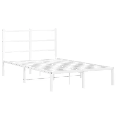 Obrázek produktu pro Kovový rám postele s čelem bílý 120 x 200 cm