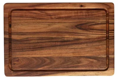 Image de Planche à découper en bois d'acacia, dimensions 38 x 25,5 cm