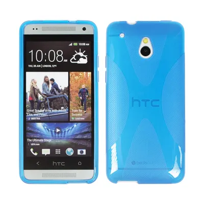 Produktbild von PhoneNatic Case kompatibel mit HTC One Mini - blau Silikon Hülle X-Style + 2 Schutzfolien