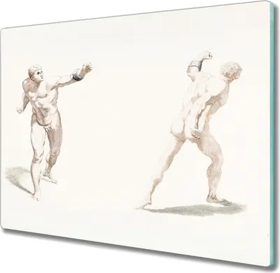 Produktbild von Coloray Hackbrett Kochplattenabdeckung Herdabdeckplatte 60x52 cm Schneidebrett Küchenbrett - alter Mann