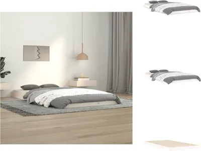 Produktbild von vidaXL Massivholzbett Weiß 100x200 cm Kiefer -  Betten & Bettgestelle