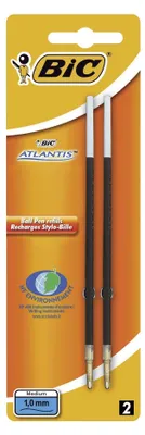 Image de BIC Mines pour stylo à bille Atlantis Classic noir M 2 pièces