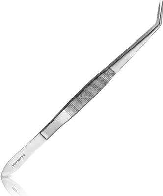 Produktbild von Kochpinzette feine und gebogene Spitze 20 cm lang Küchenpinzette
