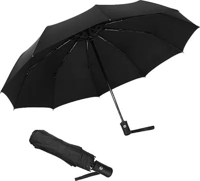 Produktbild von Famanu Tragbare Regenschirm, Faltbar, Automatisch Öffnend und Schließend, Wasserdicht, Winddicht, Schwarz