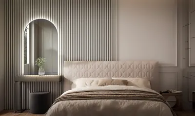 Obrázek produktu pro LED osvětlené kulaté obloukové zrcadlo s obloukovým nástěnným zrcadlem - 50x90 cm - LED- studené (6500K)