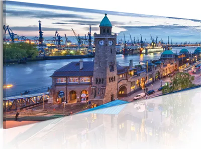 Produktbild von Modernes Wandbild 030221-2 (120x40) - 1 Teilig Bilder Fotografie auf Vlies Leinwand Foto Bild Dekoration Wand Bilder Kunstdruck Hamburg