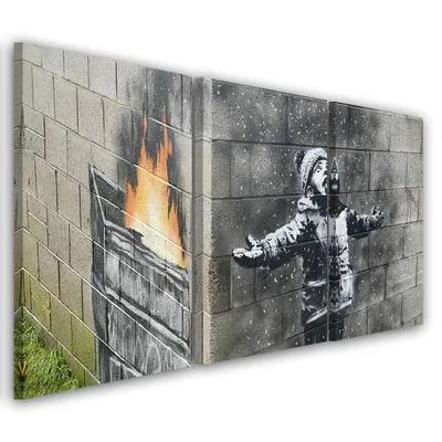 Produktbild von Triptychon auf leinwand graue abstraktionen 150x100 cm Feeby grau wandbild bereit zum aufhängen