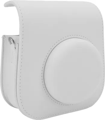Immagine prodotto di Custodia protettiva adatta alla fotocamera Fujifilm Mini12 11, in Finto cuoio, custodia istantanea con tracolla, bianco