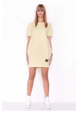 Produktbild von Kleid Minikleid Sommer-Kleid in 9 Farben, Gr. S M 36 38, 2235 Pastellgelb