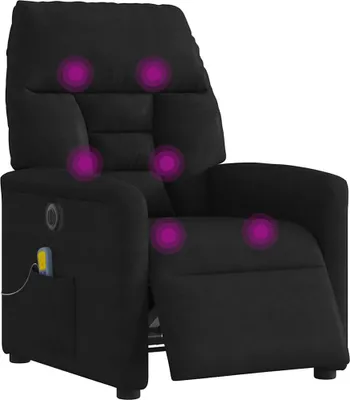 Produktbild von vidaXL Massagesessel Elektrisch Schwarz Mikrofasergewebe