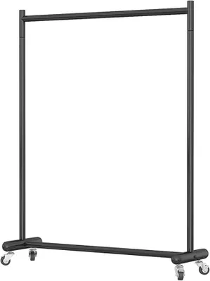 Imagen del producto de Soporte para ropa móvil y robusto, con ruedas, y percha metálica ajustable para colgar ropa, ideal para uso doméstico o comercial (, 150 x 40 x 167 cm)