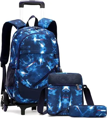 Immagine prodotto di Zaino da trekking Famanu con ruote, 3-in-1 - Nero