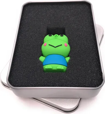 Obrázek produktu pro Onwomania žába stojící PVC USB disk v dárkové hliníkové krabičce 128 GB USB 3.0