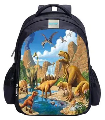 Immagine prodotto di Zaino per bambini a forma di dinosauro, altezza 42 cm, realizzato in nylon idrorepellente
