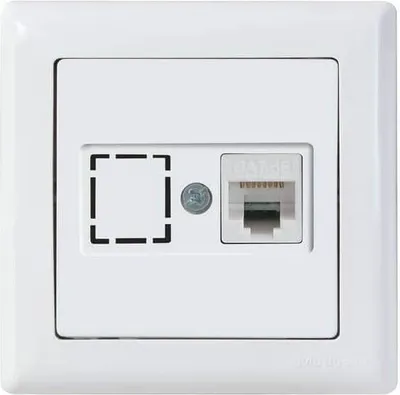 Produktbild von Mutlusan Daria Datenbuchse 1-fach CAT6 Internet Netzwerk Weiss