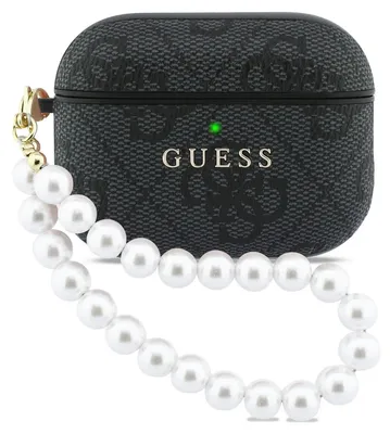 Obrázok produktu pre GuessPolyuretán4G Classic Logo Pearl Strap púzdro pre AirPods Pro 3 čierne (GUAP3P4E4PSK)