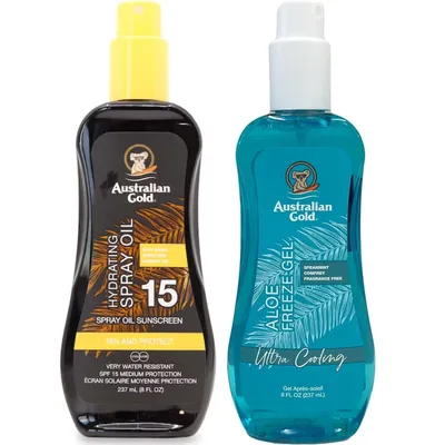Produktbild von Australian Gold SPF15 Schutzsprayöl + Aloe Einfriergel