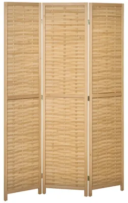 Zdjęcie produktu dla Przegroda pokojowa – składana parawan bambusowy – 3 panele – 120 x 170 cm – grubość 1,8 cm – kolor naturalny