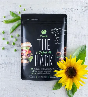 Produktbild von TOMAMI The Vegan Hack! (200 g)・Aus Erbse und Sonnenblume・Für Burger, Buletten, Bällchen u. v. m.