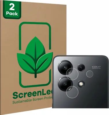 Produktbild von 2x ScreenLeaf Schutzfolie für Xiaomi Redmi Note 13 4G (NUR Kameraschutz) nachhaltiger Displayschutz Display Schutz Folie Klar Transparent
