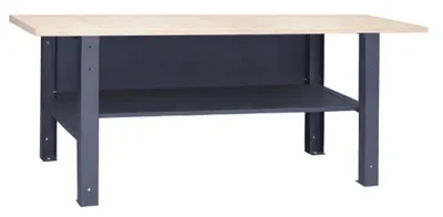 Zdjęcie produktu dla UHL-MASH Stół Warsztatowy Profi 41 P 180x62cm Ślusarski Narzędziowy Roboczy Do garażu | Blat 180x62x2,4cm Dolna półka