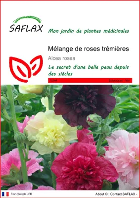 Image de SAFLAX - Mélange de roses trémières - 100 graines - Alcea