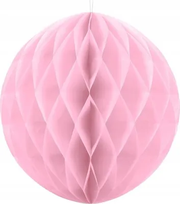 Image de Boule nid d'abeille Lumina rose clair 20cm