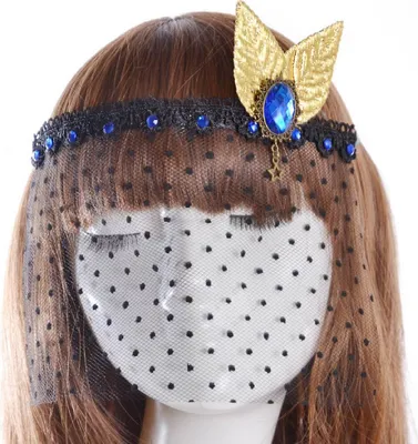 Produktbild von Oblique Unique Gothic Collier Augen Maske Haarband Haarschmuck Fascinator - gold