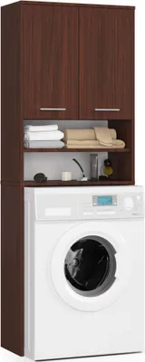 Obrázek produktu pro Vestavná skříňka na pračku FIN Wenge 64 cm 2 dvířka 4 police Š64xV180xH30 cm