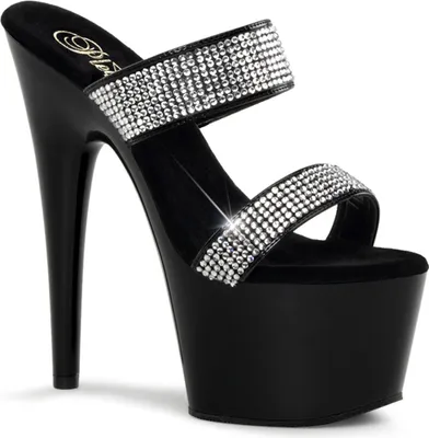 Produktbild von ADORE-702-2 Damen Slipper von Pleaser, Schwarz EU 36, US 6