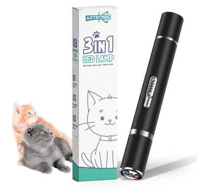 Immagine prodotto di Artronic: Giocattolo interattivo per gatti – Giocattolo per gatti e cani con luci LED