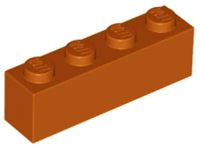 Obrázok produktu pre Lego® 100 kusov 3010 Brick 1x4 Part Basic Bricks 100 Dark Orange