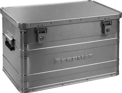 Produktbild von Aluminiumbox L595xB390xH380mm 70 l mit Klappverschluss und Zylinderschloss
