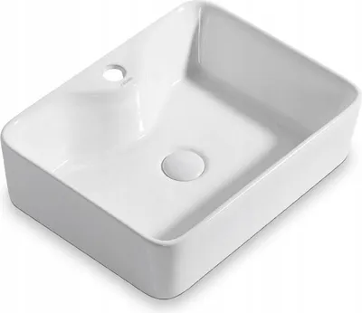 Immagine prodotto di Lavabo da appoggio, lavabo per il bagno, bianco, 14 x 47 x 37 cm