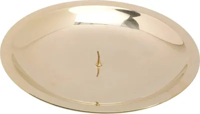 Produktbild von Kerzenteller mit Dorn Ø16cm Messing Gold Poliert Kerzenuntersetzer Kerzenständer