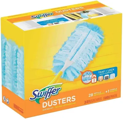 Productafbeelding van Swiffer microvezel doekjes navullingsverpakking + 1 handvat (28 stuks)