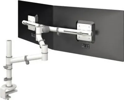 Produktbild von Dataflex Viewgo Monitorarm - Schreibtisch 130, Klemme /Bolzen, 8 kg, 68,6 cm (27"), 100 x 100 mm, Höhenverstellung, Weiß