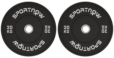 Obrázok produktu pre SPORTNOW Sada 2 ks závaží na činky, 2 x 20 kg, sada závaží na činky, čierna