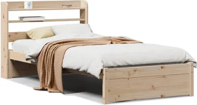 Produktbild von vidaXL Bettgestell mit Kopfteil ohne Matratze 75x190 cm